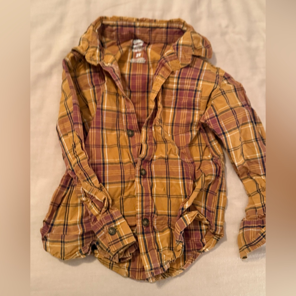 Plaid Shirt in Yellow and Brown